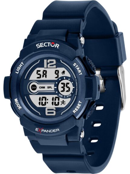SECTOR EXPANDER-16 Dual Time Chronograph Blue Plastic Strap-
