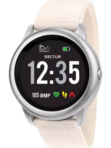 SECTOR S-01 Smartwatch White Fabric Strap-