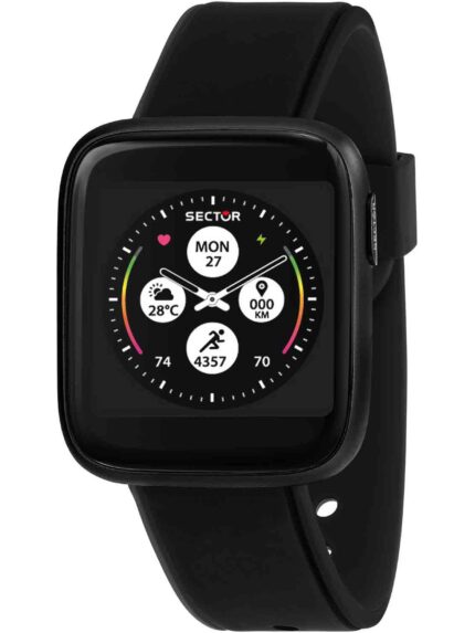 SECTOR S-04 Smartwatch Black Silicone Strap-