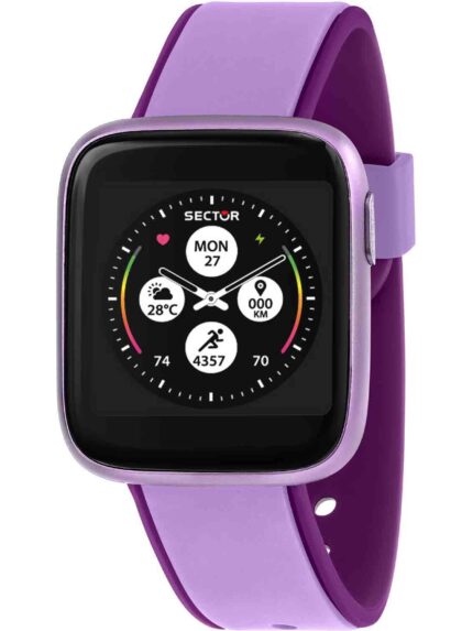 SECTOR S-04 Smartwatch Purple Silicone Strap-