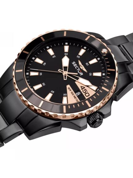 SECTOR 450 Black Metallic Bracelet- Μαύρο