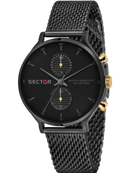 SECTOR 370 Chronograph Black Stainless Steel Bracelet- Μαύρο