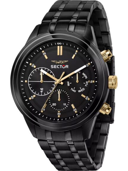 SECTOR 670 Black Stainless Steel Bracelet- Μαύρο