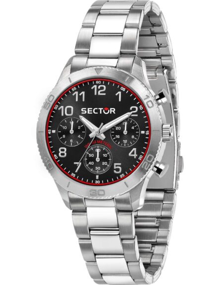 SECTOR 270 Chronograph Silver Stainless Steel Bracelet- Μαύρο
