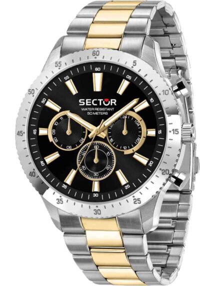 SECTOR 270 Chronograph Two Tone Stainless Steel Bracelet- Μαύρο