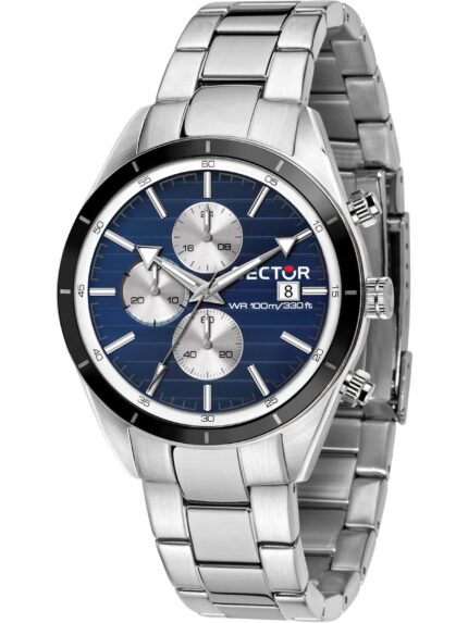 SECTOR 770 Chronograph Silver Stainless Steel Bracelet- Μπλε