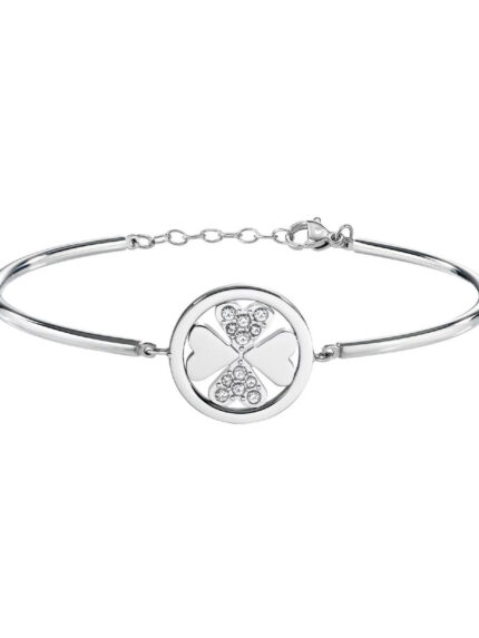Βραχιόλι από ατσάλι με λευκά κρύσταλλα του οίκου SECTOR-