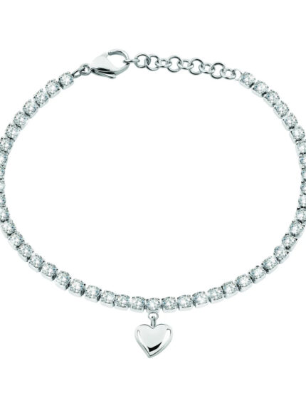 Βραχιόλι από ατσάλι με λευκά κρύσταλλα του οίκου SECTOR-