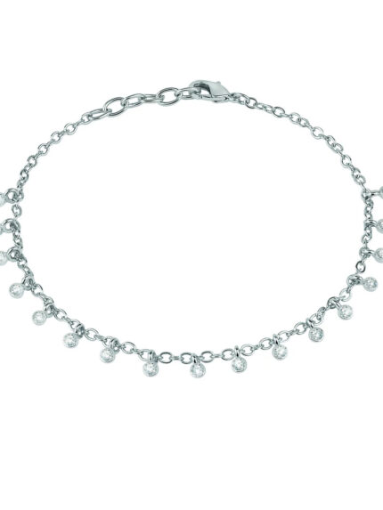 Βραχιόλι από ατσάλι με λευκά κρύσταλλα του οίκου SECTOR-