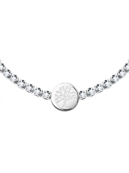 Βραχιόλι από ατσάλι με λευκά κρύσταλλα του οίκου SECTOR-