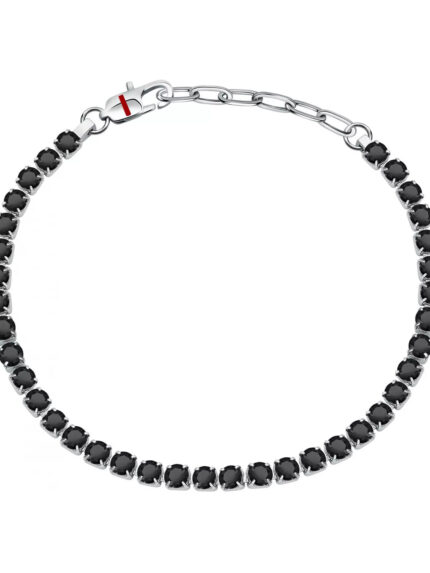 Βραχιόλι από ατσάλι με σμάλτο και ζιρκόν από τον οίκο SECTOR-