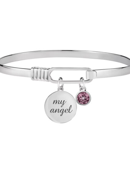 Βραχιόλι από ατσάλι με μωβ κρύσταλλα του οίκου SECTOR-