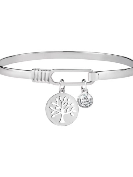 Βραχιόλι από ατσάλι με λευκά κρύσταλλα του οίκου SECTOR-