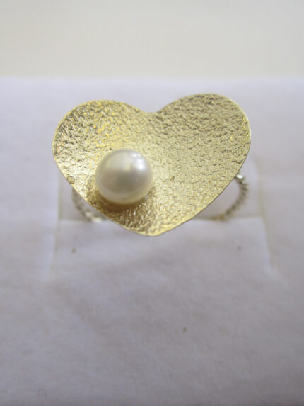 ΧΡΥΣΟ ΔΑΧΤΥΛΙΔΙ Κ-14 ΚΑΡΔΙΑ ΜΕ ΜΑΡΓΑΡΙΤΑΡΙ ΝΟ21