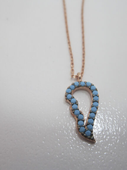 ΝΟ28 ΦΤΕΡΟ ΑΓΓΕΛΟΥ ΑΠΟ ΑΣΗΜΙ ΜΕ ΤΙΡΚΟΥΑΖ ΠΕΤΡΕΣ